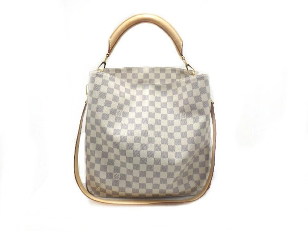LOUIS VUITTON Sophie Shoulder Bag Damier Azur White